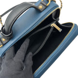 シャネル CHANEL CCフィグリーバニティバッグ A93343 28番台 ブルー/ブラック ゴールド金具 キャビアスキン レディース ショルダーバッグ