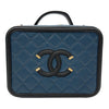 シャネル CHANEL CCフィグリーバニティバッグ A93343 28番台 ブルー/ブラック ゴールド金具 キャビアスキン レディース ショルダーバッグ