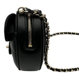 シャネル CHANEL ハートシェイプ チェーンショルダーバッグ AP2784 ブラック ゴールド金具 ラムスキン レディース ショルダーバッグ