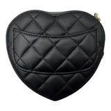 シャネル CHANEL ハートシェイプ チェーンショルダーバッグ AP2784 ブラック ゴールド金具 ラムスキン レディース ショルダーバッグ