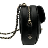 シャネル CHANEL ハートシェイプ チェーンショルダーバッグ AP2784 ブラック ゴールド金具 ラムスキン レディース ショルダーバッグ
