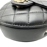 シャネル CHANEL ハートシェイプ チェーンショルダーバッグ AP2784 ブラック ゴールド金具 ラムスキン レディース ショルダーバッグ