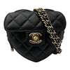 シャネル CHANEL ハートシェイプ チェーンショルダーバッグ AP2784 ブラック ゴールド金具 ラムスキン レディース ショルダーバッグ