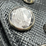 プラダ PRADA クリスタル スタッズ ミニカメラバッグ 1NF674 ブラック パテント レディース ショルダーバッグ