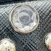 プラダ PRADA クリスタル スタッズ ミニカメラバッグ 1NF674 ブラック パテント レディース ショルダーバッグ