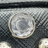 プラダ PRADA クリスタル スタッズ ミニカメラバッグ 1NF674 ブラック パテント レディース ショルダーバッグ