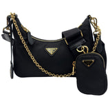 プラダ PRADA Re-Edition2005 バッグ 1BH204 ブラック ゴールド金具 サフィアーノレザー レディース ショルダーバッグ