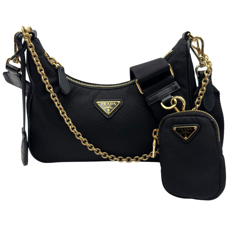 プラダ PRADA Re-Edition2005 バッグ 1BH204 ブラック ゴールド金具