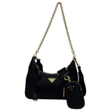 プラダ PRADA Re-Edition2005 バッグ 1BH204 ブラック ゴールド金具 サフィアーノレザー レディース ショルダーバッグ