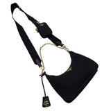 プラダ PRADA Re-Edition2005 バッグ 1BH204 ブラック ゴールド金具 サフィアーノレザー レディース ショルダーバッグ