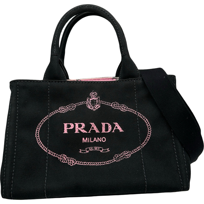 PRADA ハンドバッグ ミニトートバッグ ブラック プラダ PRADA カナパミニ 1BG439 ブラック キャンバス レディース