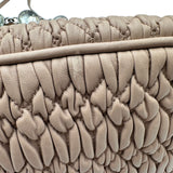 ミュウミュウ miu miu マテラッセ ナッパ クリスタル ハンドバッグ RN0896 ピンク レザー レディース ハンドバッグ