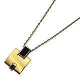 エルメス HERMES アイリーン ネックレス ゴールド/ブラック メタル アクセサリー