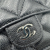 シャネル CHANEL クラシック スモールフラップ ウォレット AP0230 ブラック シルバー金具 キャビアスキン レディース 三つ折り財布
