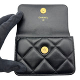 シャネル CHANEL フラップベルトバッグ AP1787 31番台 ブラック ゴールド金具 ラムスキン レディース ウエストバッグ