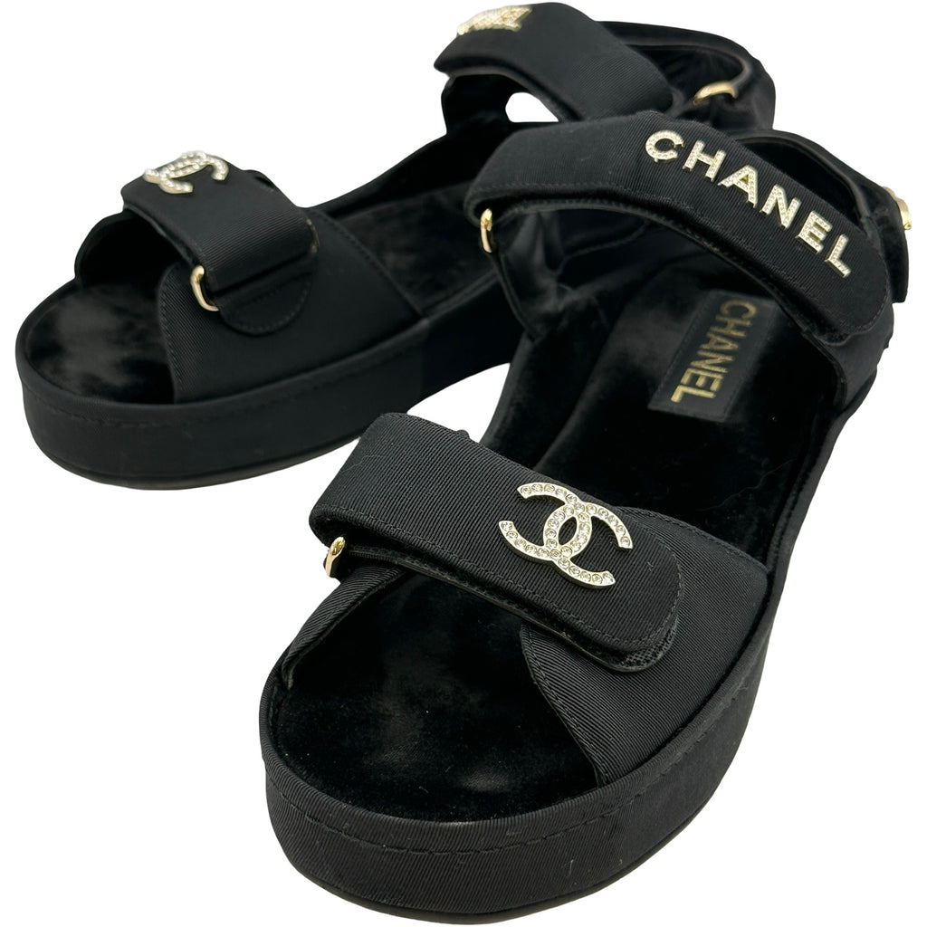 新品　CHANEL　スポーツサンダル シャネル CHANEL ココマークグログランスポーツサンダル G37456