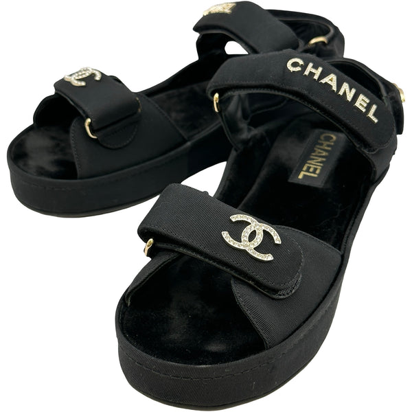 シャネル CHANEL ココマークグログランスポーツサンダル G37456
