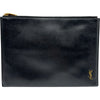 サンローラン SAINT LAURENT YSLロゴ クラッチバッグ 607779 ブラック カーフ メンズ セカンドバッグ