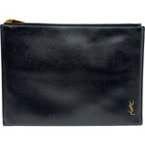 サンローラン SAINT LAURENT YSLロゴ クラッチバッグ 607779 ブラック カーフ メンズ セカンドバッグ