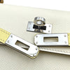 エルメス HERMES ケリー25 外縫い トリコロール Z刻印 ナタ/セサミ/ジョーヌプッサン シルバー金具 エプソン レディース ハンドバッグ