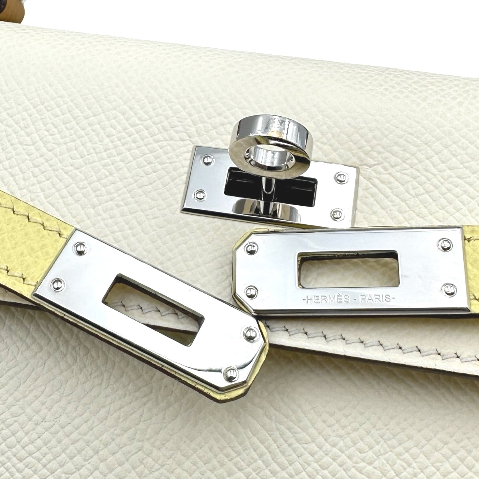 エルメス HERMES ケリー25 外縫い トリコロール Z刻印 ナタ/セサミ