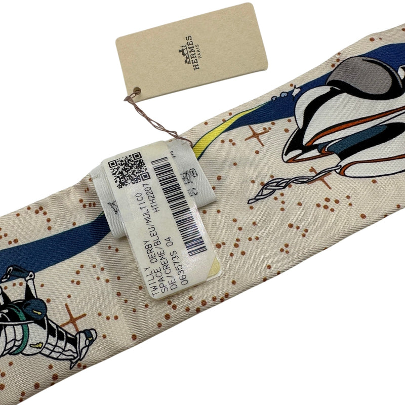 エルメス HERMES ツイリー SPACE DERBY マルチカラー シルク