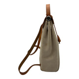 エルメス HERMES エールバッグアドPM □C刻 ベージュ シルバー金具 トワル/ハンター レディース リュック・デイパック