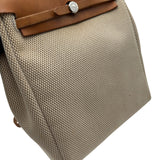 エルメス HERMES エールバッグアドPM □C刻 ベージュ シルバー金具 トワル/ハンター レディース リュック・デイパック