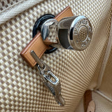 エルメス HERMES エールバッグアドPM □C刻 ベージュ シルバー金具 トワル/ハンター レディース リュック・デイパック