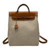 エルメス HERMES エールバッグアドPM □C刻 ベージュ シルバー金具 トワル/ハンター レディース リュック・デイパック
