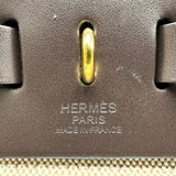 エルメス HERMES エールバッグジップPM W刻 エクリュ/エベンヌ ゴールド金具 トワル/ハンター レディース ショルダーバッグ