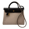 エルメス HERMES エールバッグジップPM W刻 エクリュ/エベンヌ ゴールド金具 トワル/ハンター レディース ショルダーバッグ