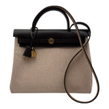 エルメス HERMES エールバッグジップPM W刻 エクリュ/エベンヌ ゴールド金具 トワル/ハンター レディース ショルダーバッグ