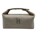 エルメス HERMES ブリッドアブラック オ カレPM ベージュ トワル/ウール レディース ハンドバッグ