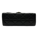 シャネル CHANEL トップハンドル ミニフラップバッグ AP4568 ブラック ゴールド金具 キャビアスキン レディース ショルダーバッグ