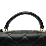 シャネル CHANEL トップハンドル ミニフラップバッグ AP4568 ブラック ゴールド金具 キャビアスキン レディース ショルダーバッグ