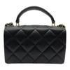 シャネル CHANEL トップハンドル ミニフラップバッグ AP4568 ブラック ゴールド金具 キャビアスキン レディース ショルダーバッグ