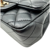 シャネル CHANEL ミニ マトラッセ A35200 29番台 ブラック ゴールド金具 ラムスキン レディース ショルダーバッグ