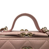 シャネル CHANEL スモール ヴァニティケース ピンク シャイニーカーフスキン レディース ショルダーバッグ