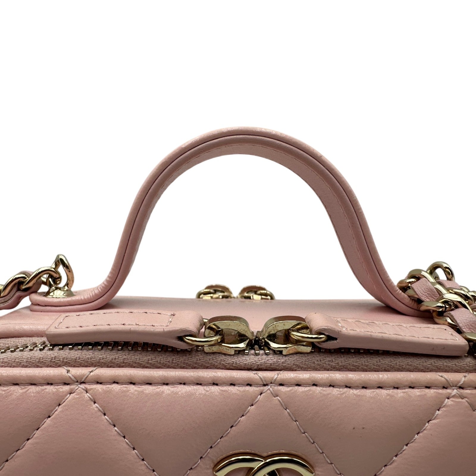 【正規品】CHANEL シャネル　ショルダーバック スモールヴァニティーケース シャネル CHANEL スモール ヴァニティケース ピンク シャイニーカーフ