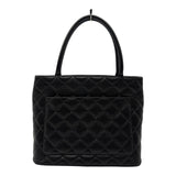 シャネル CHANEL 復刻トート A01804 5番台 ブラック ゴールド金具 キャビアスキン レディース トートバッグ