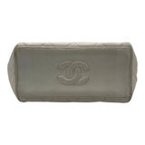 シャネル CHANEL マトラッセ ミニハンドバッグ A18004 3番台 ホワイト ゴールド金具 キャビアスキン レディース ハンドバッグ