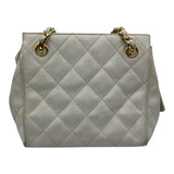 シャネル CHANEL マトラッセ ミニハンドバッグ A18004 3番台 ホワイト ゴールド金具 キャビアスキン レディース ハンドバッグ