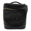 シャネル CHANEL バニティバッグ A01998 5番台 ブラック ゴールド金具 キャビアスキン レディース ハンドバッグ