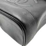 シャネル CHANEL バニティバッグ A01998 5番台 ブラック ゴールド金具 キャビアスキン レディース ハンドバッグ