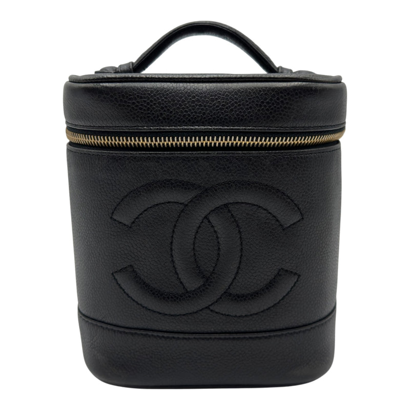 シャネル CHANEL バニティバッグ A01998 9番台 ブラック ゴールド金具