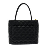 シャネル CHANEL 復刻トート A01804 7番台 ブラック ゴールド金具 キャビアスキン レディース トートバッグ