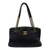 シャネル CHANEL マトラッセ チェーンハンドバッグ A67493 17番台 ブラック ゴールド金具 カーフスキン レディース ハンドバッグ