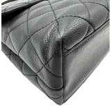 シャネル CHANEL マトラッセ トップハンドル ハンドバッグ A12397 6番台 ブラック シルバー金具 キャビアスキン レディース ハンドバッグ