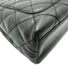 シャネル CHANEL マトラッセ トップハンドル ハンドバッグ A12397 6番台 ブラック シルバー金具 キャビアスキン レディース ハンドバッグ